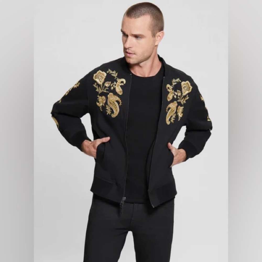 Guess Maxim Embroidered Bomber Jacket